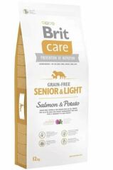 Brit Care Light Tüm Irklar Için Somonlu Ve Patatesli Tahılsız Yaşlı Köpek Maması 12 Kg