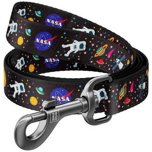 Waudog Collar Nasa Desenli Ayarlanabilir Köpek Gezdirme Tasması L 152-183 Cm 25 MM