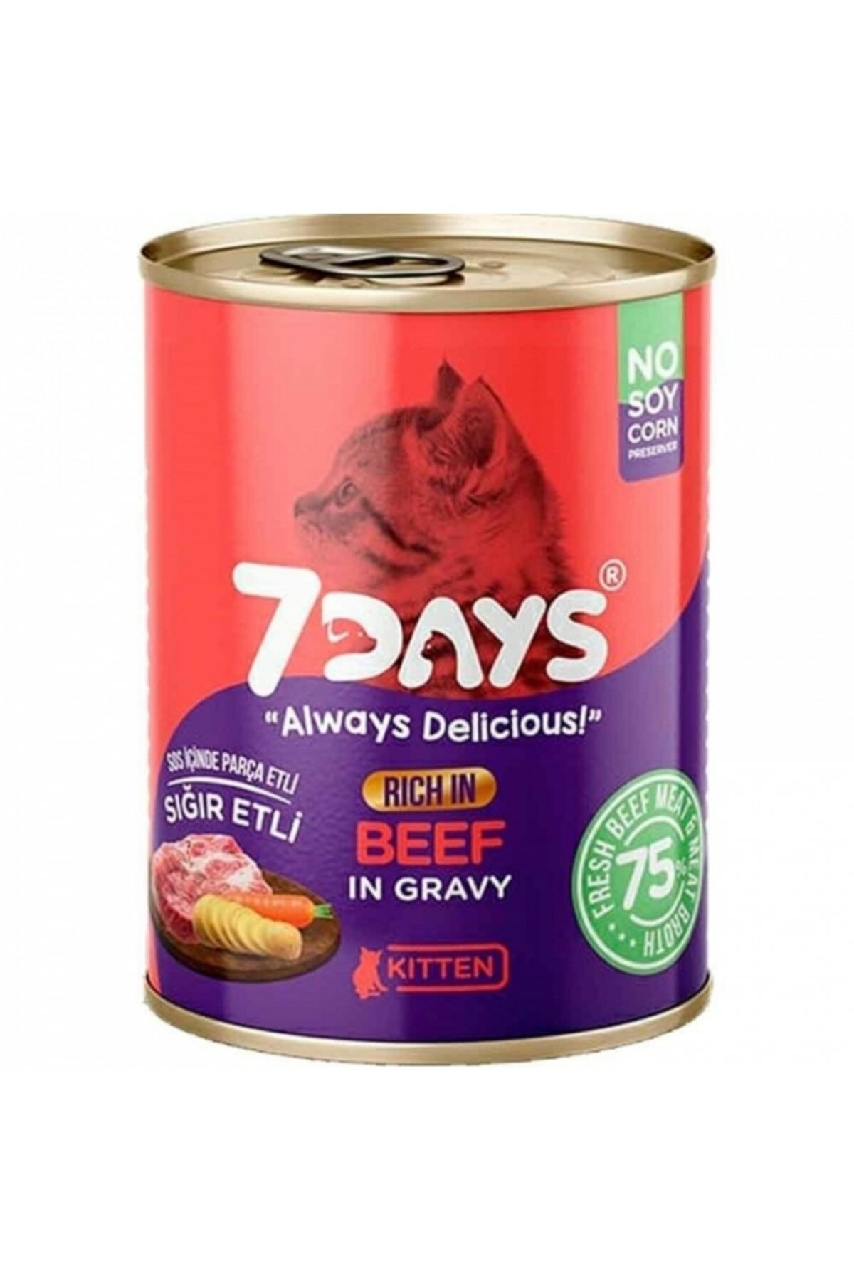 7 Days Sığır Etli Yavru Kedi Konserve 415 Gr