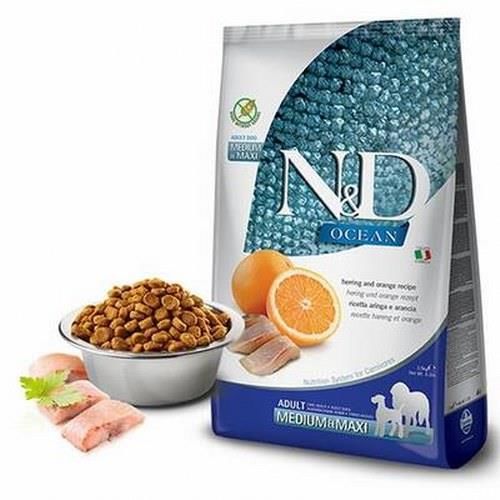 N&D Ocean Ringa Balık&Portakal Tahılsız Köpek Maması 12 Kg