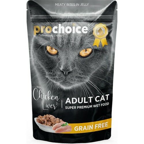 Pro Choice Prochoice Tahılsız Tavuk ve Ciğerli Yetişkin Kedi Konservesi 85 gr