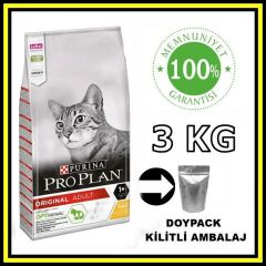 ProPlan tavuklu yetişkin kedi 3 kg açık mama