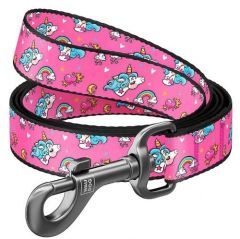 Waudog Collar Köpek Gezdirme Tasması Unicorn Desenli 25mm 122 cm