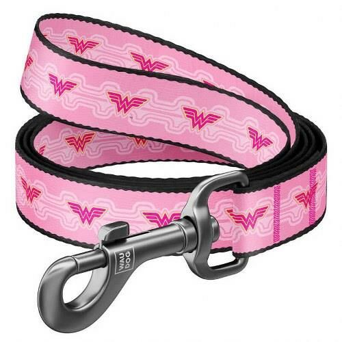 Waudog Collar Köpek Gezdirme Tasması Wonder Woman Desenli 25mm 122 cm