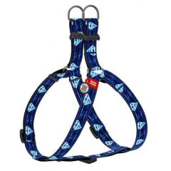 Waudog Collar QR Pasaportlu Köpek Göğüs Tasması Superman1 Desenli, W 10 mm, L 28-40 cm