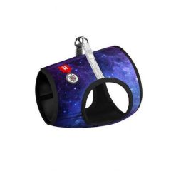 Waudog Collar QR Pasaportlu Yumuşak Doku Köpek Göğüs Tasması NASA21 Desenli XS1, B 24-27 cm, C 18-20 cm