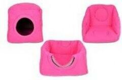 PET PRETTY ÜÇ FONKSİYONLU KUMAŞ YUVA PEMBE 42x42x40 cm
