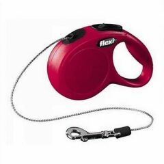 Flexi New Classic Otomatik İp Tasma Kırmızı Small 5 Mt