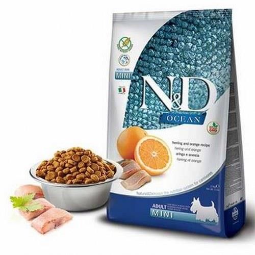 N&D Ocean Balık Portakallı Tahılsız Küçük Irk Köpek Maması 2,5 Kg