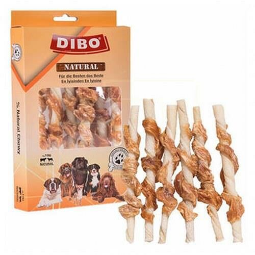Dibo Tavuklu Burgu Çubuk Köpek Çiğneme Ödülü 50 Gr