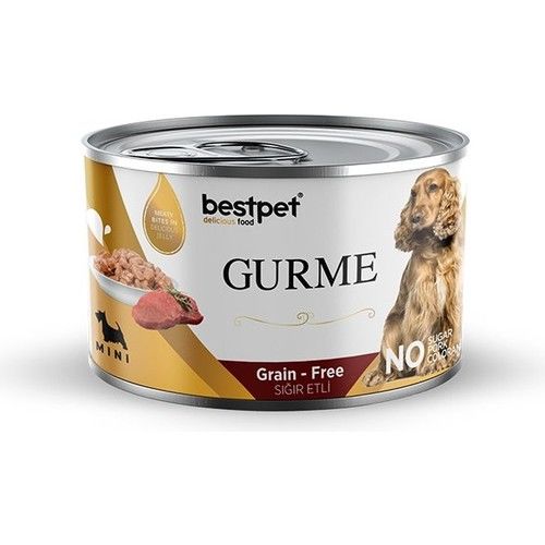 Bestpet Gurme Adult Mini Irk Biftek Parça Etli Jelly Yetişkin Köpek Konservesi 200 gr