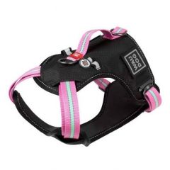 Waudog Collar Fosforlu ve QR Pasaportlu Köpek Göğüs Tasması, L, Pembe 25mm