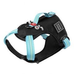 Waudog Collar Fosforlu ve QR Pasaportlu Köpek Göğüs Tasması, XL, Mavi 25mm