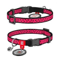Waudog Collar QR Pasaportlu Kedi ve Ufak Irk Köpek Boyun Tasması 20-30 CM, 10 MM, Watermelon
