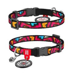 Waudog Collar QR Pasaportlu Kedi ve Ufak Irk Köpek Boyun Tasması 20-30 CM, 10 MM, L, Graffiti