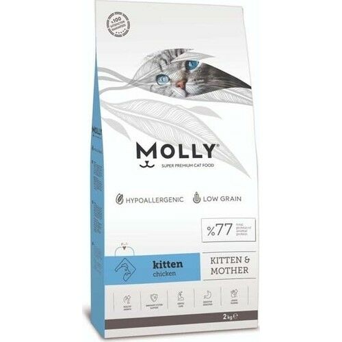 Molly Düşük Tahıllı Hipoalerjenik Tavuklu Kitten Yavru Kedi Maması 2 kg