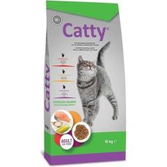 Catty Adult Sterilised Somonlu Kısırlaştırılmış Yetişkin Kedi Maması 15 kg