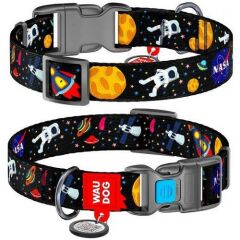 Waudog Collar QR Pasaportlu Köpek Boyun Tasması 35-58 CM, 25 MM, NASA2 Desenli