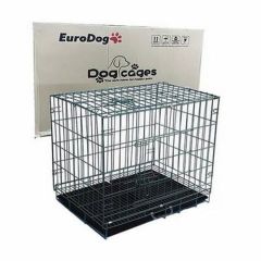 EuroDog Köpek Kafesi Siyah Dövme 107x70x77 Cm