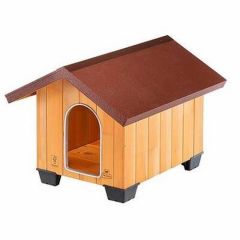 Ferplast Domus Ahşap Çatılı Köpek Kulübesi Small 61x74,5x55 Cm
