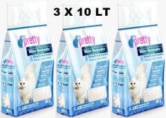 Pet Pretty Sabun Kokulu Ince Taneli Topaklaşan Kedi Kumu 10 Lt X 3 ADET