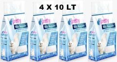 Pet Pretty Sabun Kokulu İnce Taneli Topaklaşan Kedi Kumu 10 Lt X 4 ADET