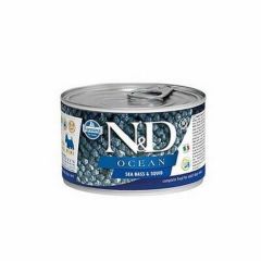 N&D Ocean Levrek Mürekkep Balığı Köpek Konservesi 140 Gr