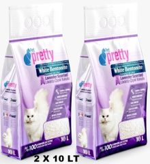 Pet Pretty Lavanta Kokulu Ince Taneli Topaklaşan Kedi Kumu 10 Lt X 2 ADET