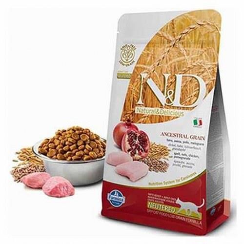 N&D Low Tavuk&Nar Kısırlaştırılmış Yetişkin Kedi Maması 5 Kg