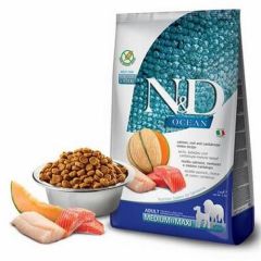 N&D Ocean Somon ve Morina Kavunlu Büyük ve Orta Irk Köpek Maması 12 Kg