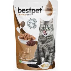 Bestpet Adult Jelly Pouch Ciğerli Kedi Maması 85 gr