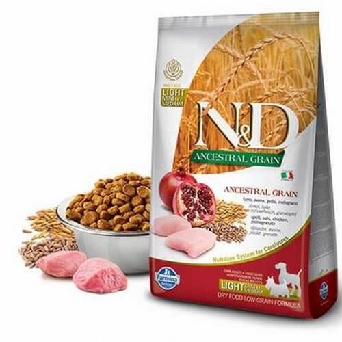 N&D Low Light Köpek Maması Tavuklu Küçük Irk Köpek Maması 2,5 Kg