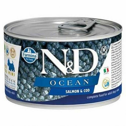 N&D Ocean Somon Morina Balığı Yetişkin Köpek Konservesi 140 Gr