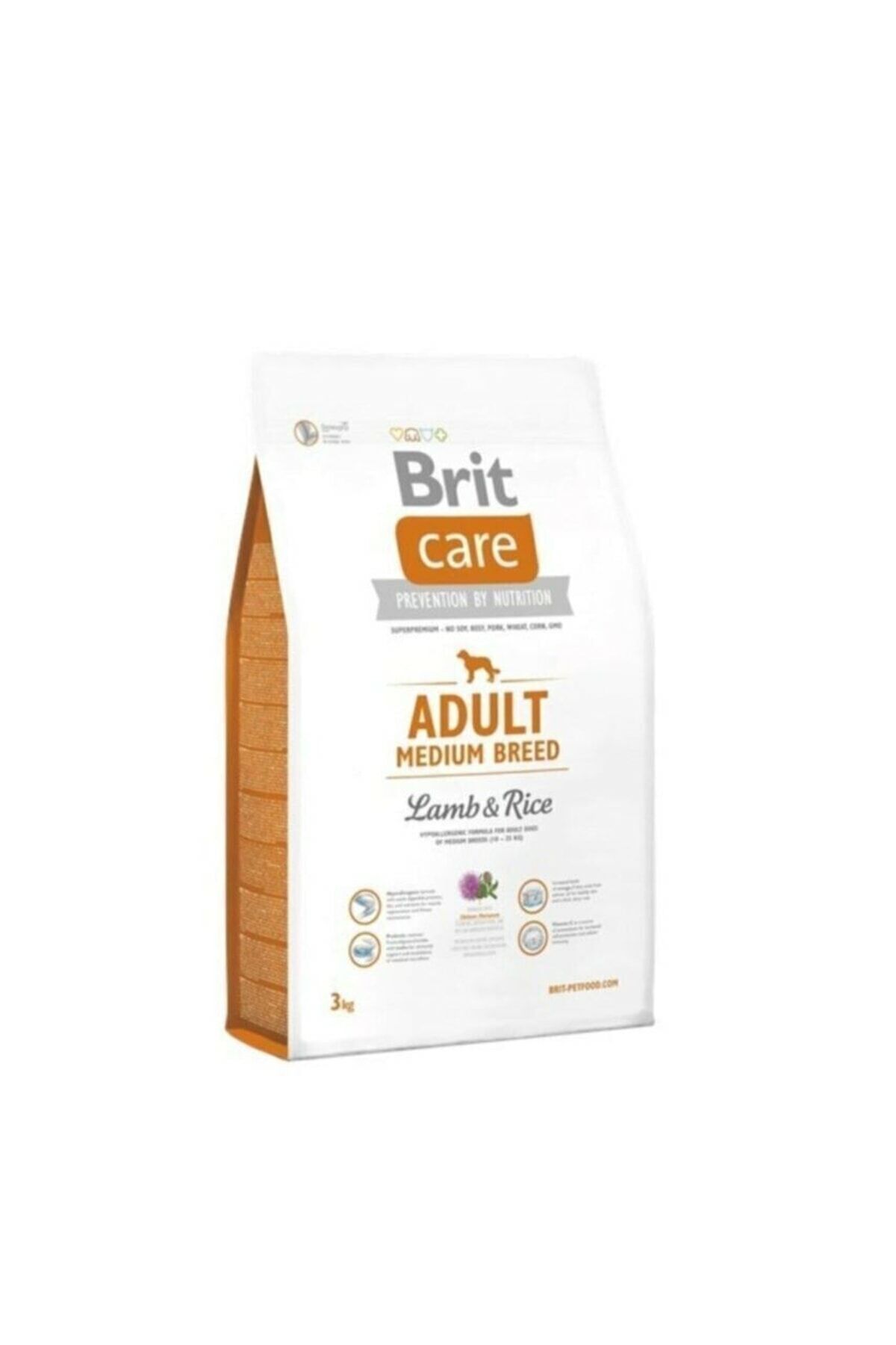 Brit Care Orta Irk Yetişkin Köpekler Için Kuzu Etli Ve Pirinçli Formül 3kg
