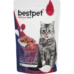 Bestpet Adult Jelly Pouch Biftekli Kedi Mama 85 gr