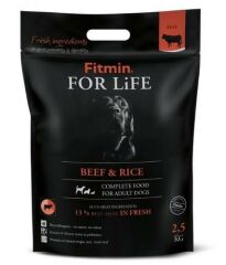 Fitmin For Life %13 Taze Biftek Etli Yetişkin Köpek Maması 2,5 Kg