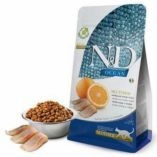 N&D Ocean Ringa Balık&Portakal Tahılsız Kısırlaştırılmış Kedi Maması 5 Kg