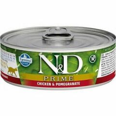 N&D Prime Tavuk&Nar Yetişkin Kedi Konservesi 80 Gr