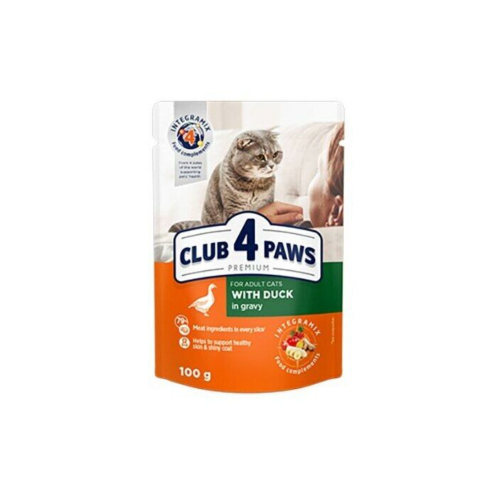 Club4Paws Ördekli Premium Pouch Kedi Maması 100Gr