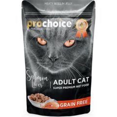 Pro Choice Prochoice Tahılsız Somon ve Ciğerli Yetişkin Kedi Konservesi 85 gr