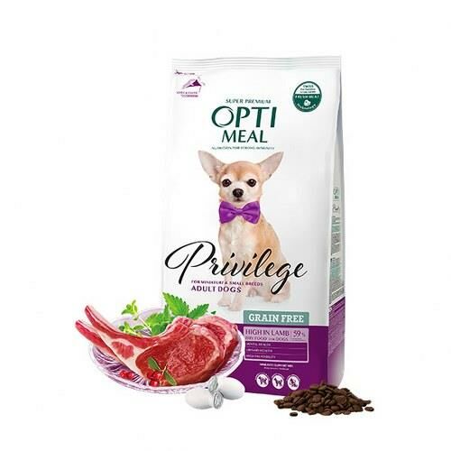 Optimeal Tahılsız Kuzu Etli Küçük Irk Yetişkin Köpek Maması 1,5 Kg