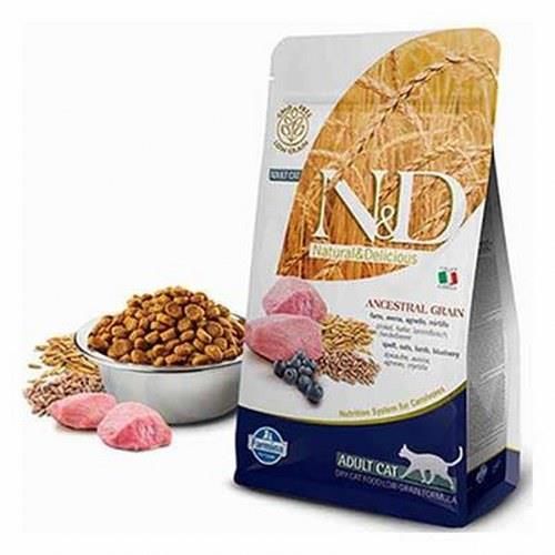 N&D Düşük Tahıllı Kuzulu Yaban Mersinli Kedi Maması 1,5 Kg