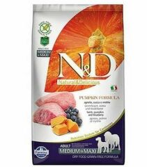 NDN&D Pumpkin Kuzu&Yaban Mersini Orta Büyük Irk Köpek Maması 2,5 Kg