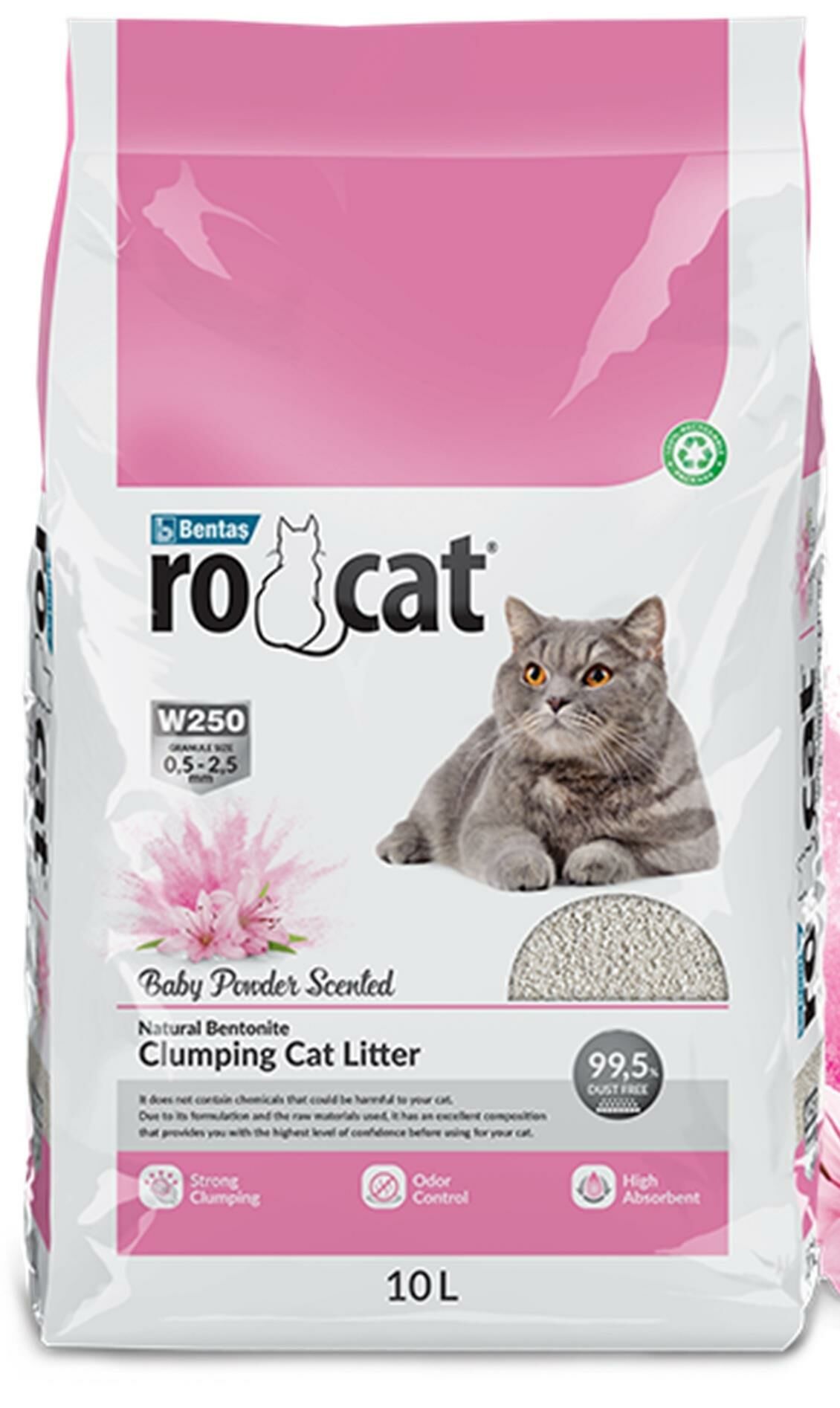 RoCat Kedi Kumu 10 LT Bebek Pudrası Kokulu