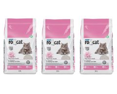 RoCat Kedi Kumu 10 LT X 3 ADET Bebek Pudrası Kokulu