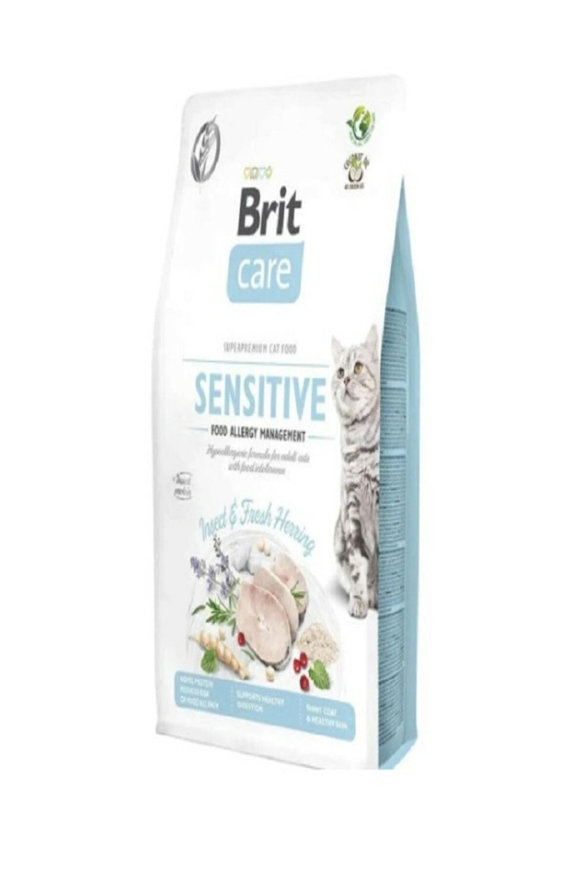 Brit Care Sensitive Hypoallergenic Böcek Ringa Balıklı Tahılsız Yetişkin Kedi Maması 7 KG