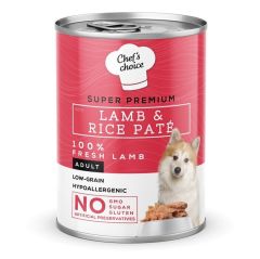 Chefs Choice Kuzulu Pirinçli Ezme Konserve Yetişkin Köpek Maması 400 G