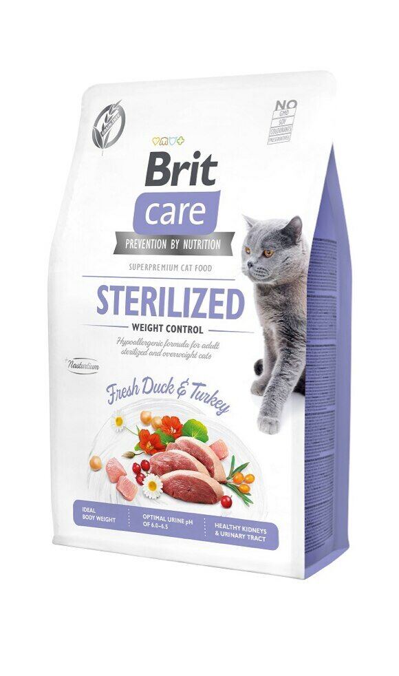 Brit Care Ördekli Kısırlaştrırılmış Yetişkin Kedi Maması 7 KG