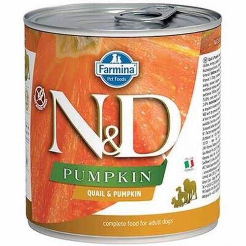 N&D Pumpkin Bıldırcın Balkabağı Yetişkin Köpek Konservesi 285 Gr