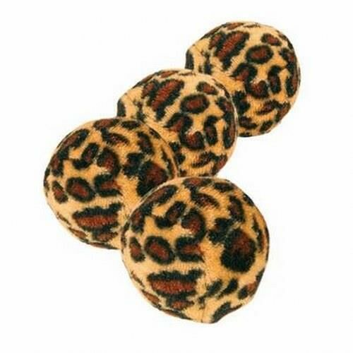 Trixie Kedi Oyuncağı, Leopar Desenli Top 4 Cm 4 Adet